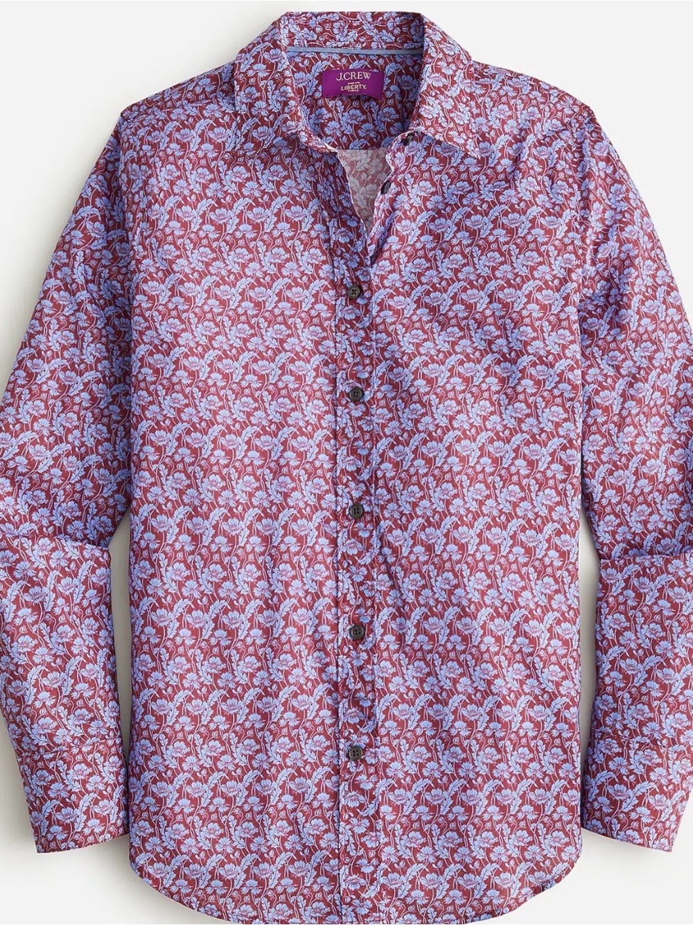 J. Crew Liberty Of London Purple Toutouayette Print Cotton Button Down Shirt NWT